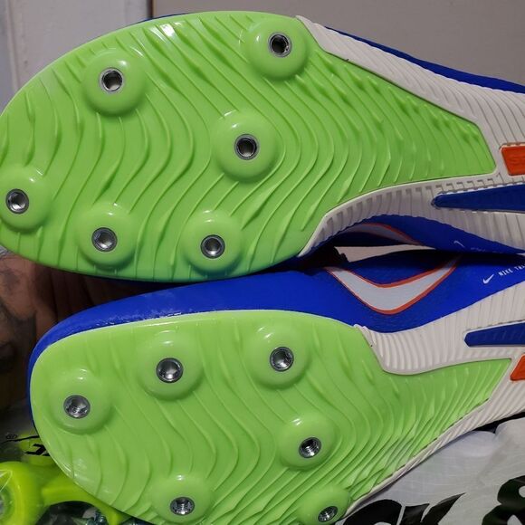 Nike Zoom Rival Sprinter Track Spikes Mens Sz 10 Racer Blue/Orange DC8753-401 - Picture 9 of 10